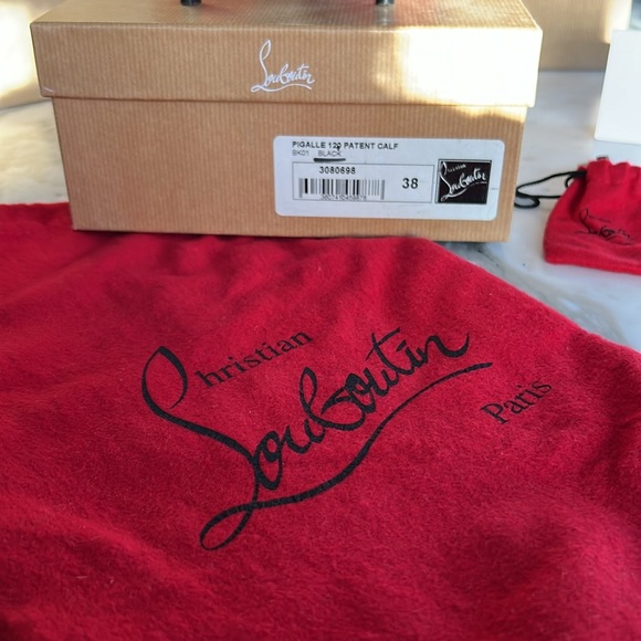 CHRISTIAN LOUBOUTIN Pigalle 120 patent calf black with box, dust bag, heel tips - Picture 7 of 9
